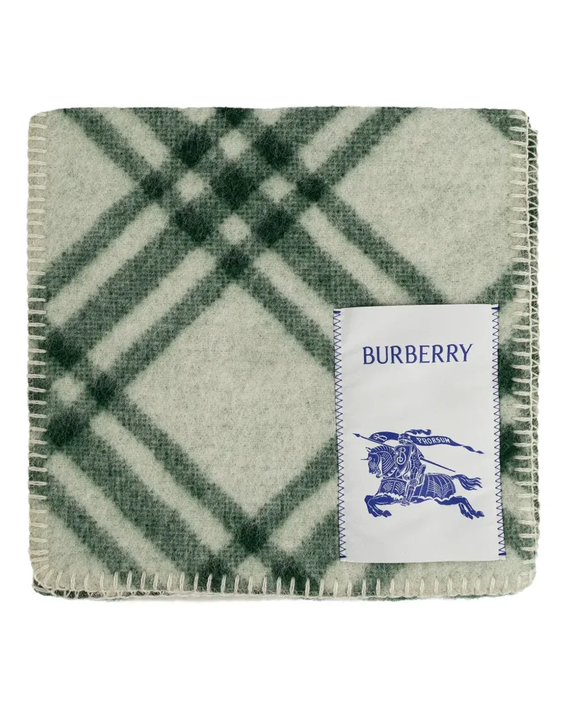 Burberry check wool scarf - Grün Grün