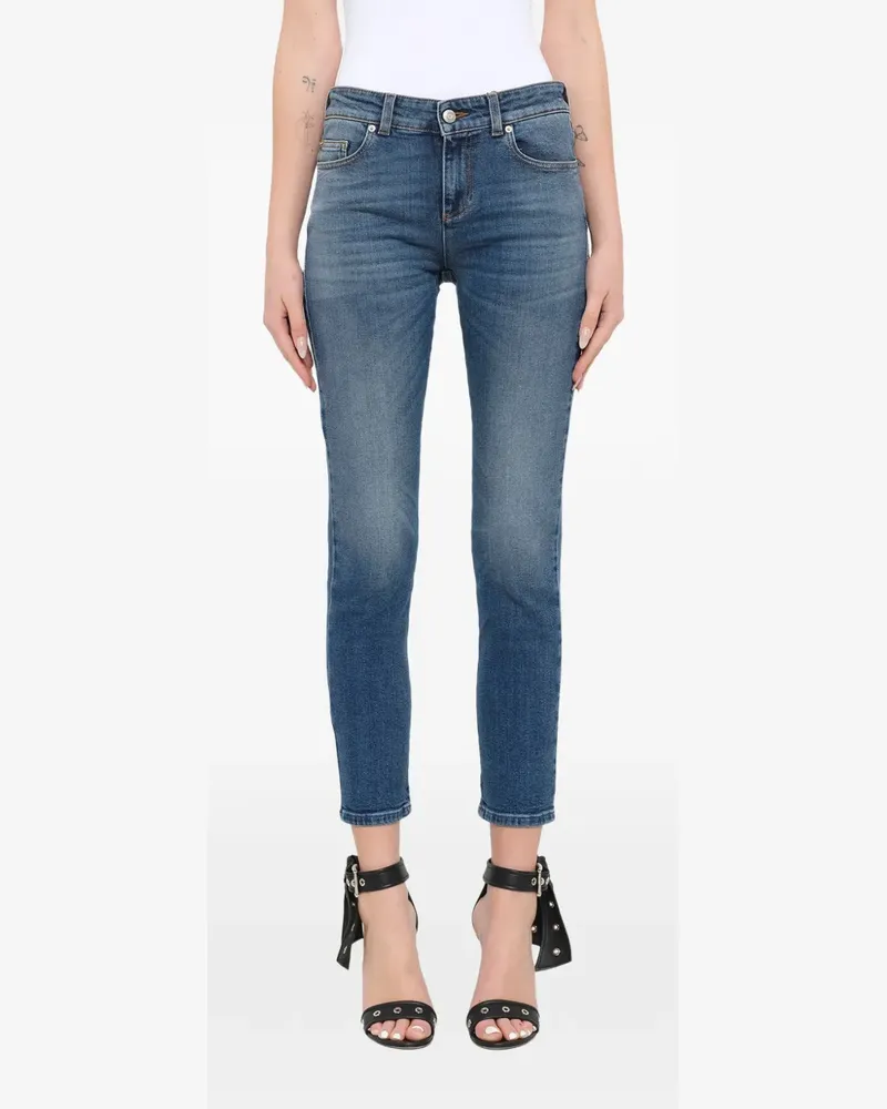 Alexander McQueen Cropped-Jeans mit schmalem Bein - Blau Blau