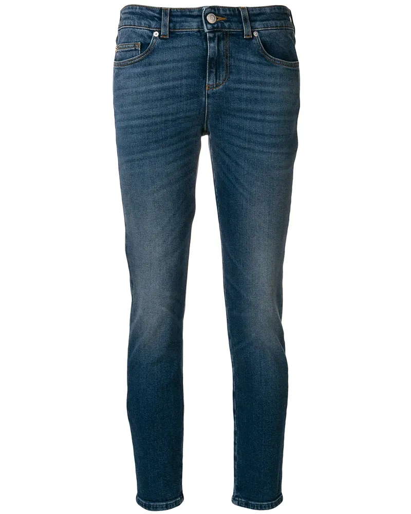 Alexander McQueen Cropped-Jeans mit schmalem Bein - Blau Blau