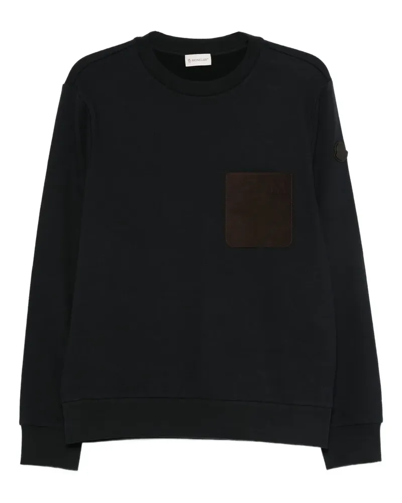 Moncler Sweatshirt mit aufgesetzter Tasche - Blau Blau