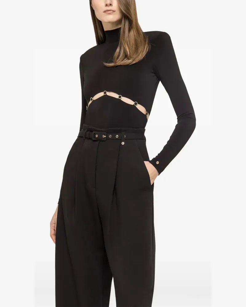 NISSA high-neck ring bodysuit - Schwarz Schwarz