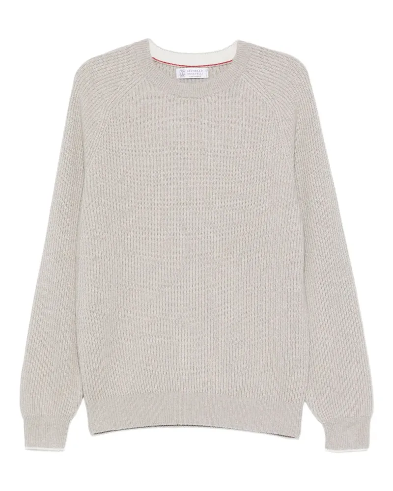 Brunello Cucinelli Klassischer Kaschmirpullover - Grau Grau