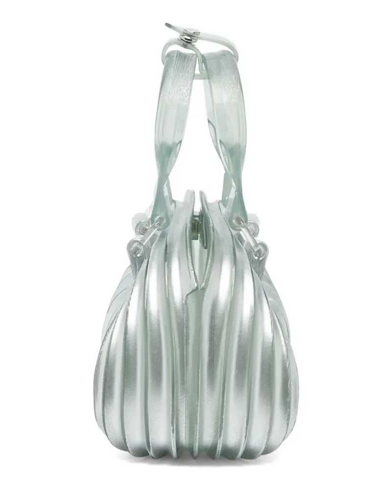 Diesel x Melissa Quantum Dome Handtasche aus Melflex® - Silber Silber