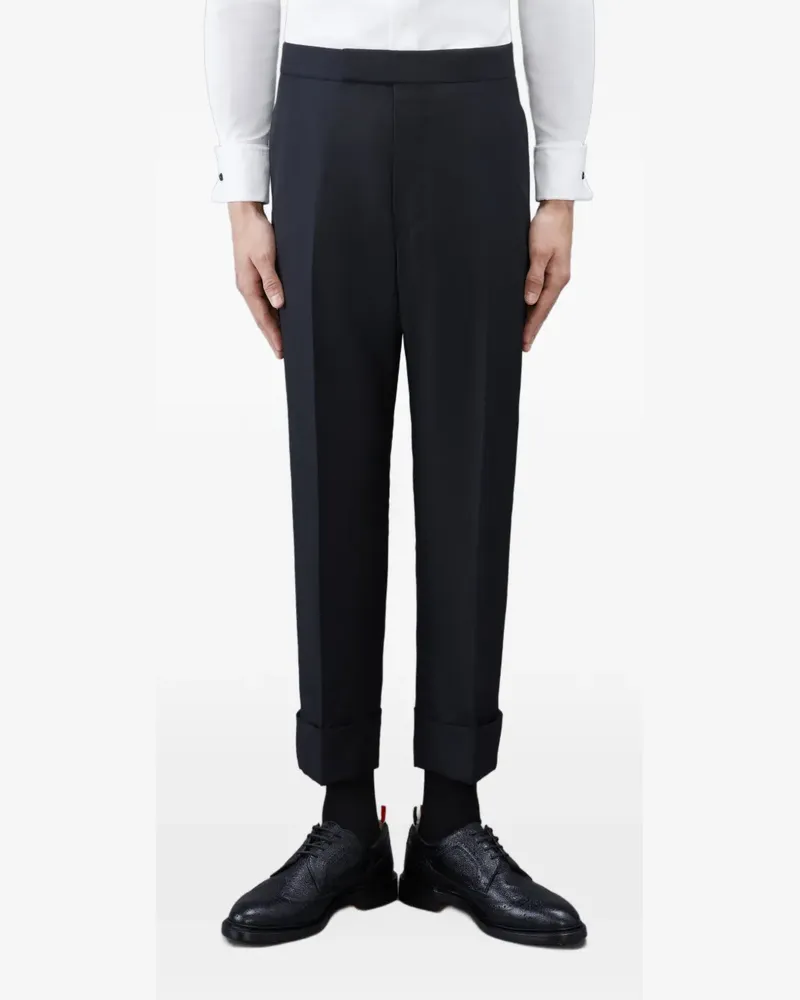 Thom Browne Klassische Hose mit Riemen hinten - Schwarz Schwarz
