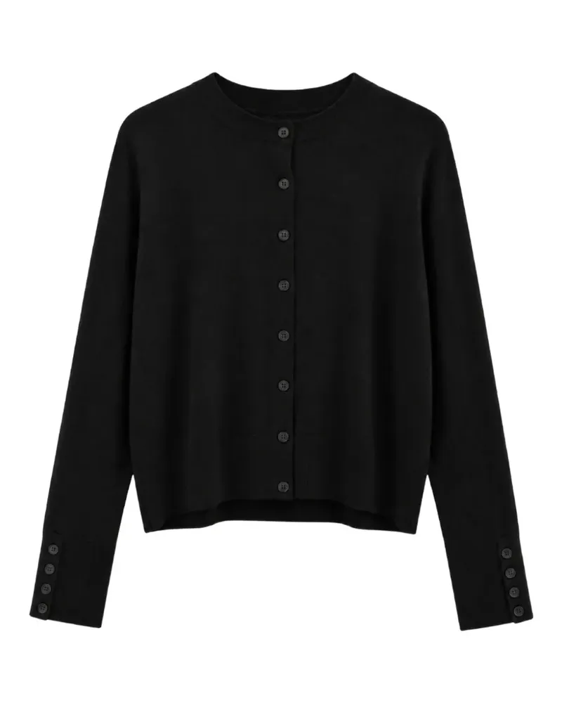Yigal Azrouel Essential Cardigan mit Rundhalsausschnitt und geknöpften Ärmelbündchen - Schwarz Schwarz