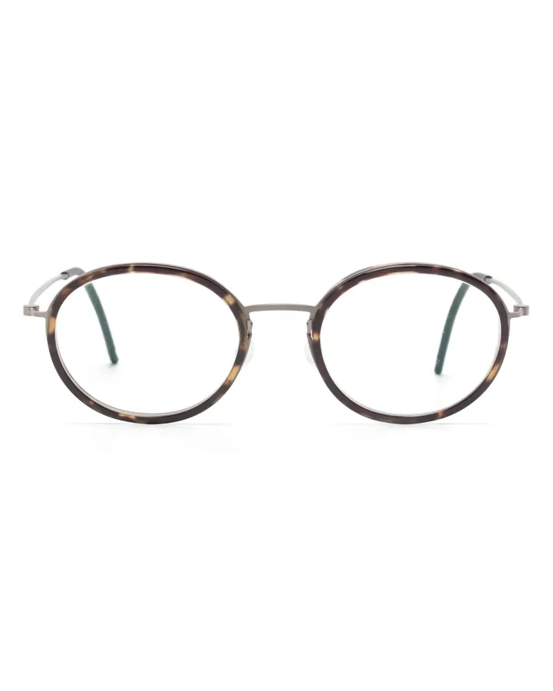 Lindberg Brille mit rundem Gestell - Schwarz Schwarz
