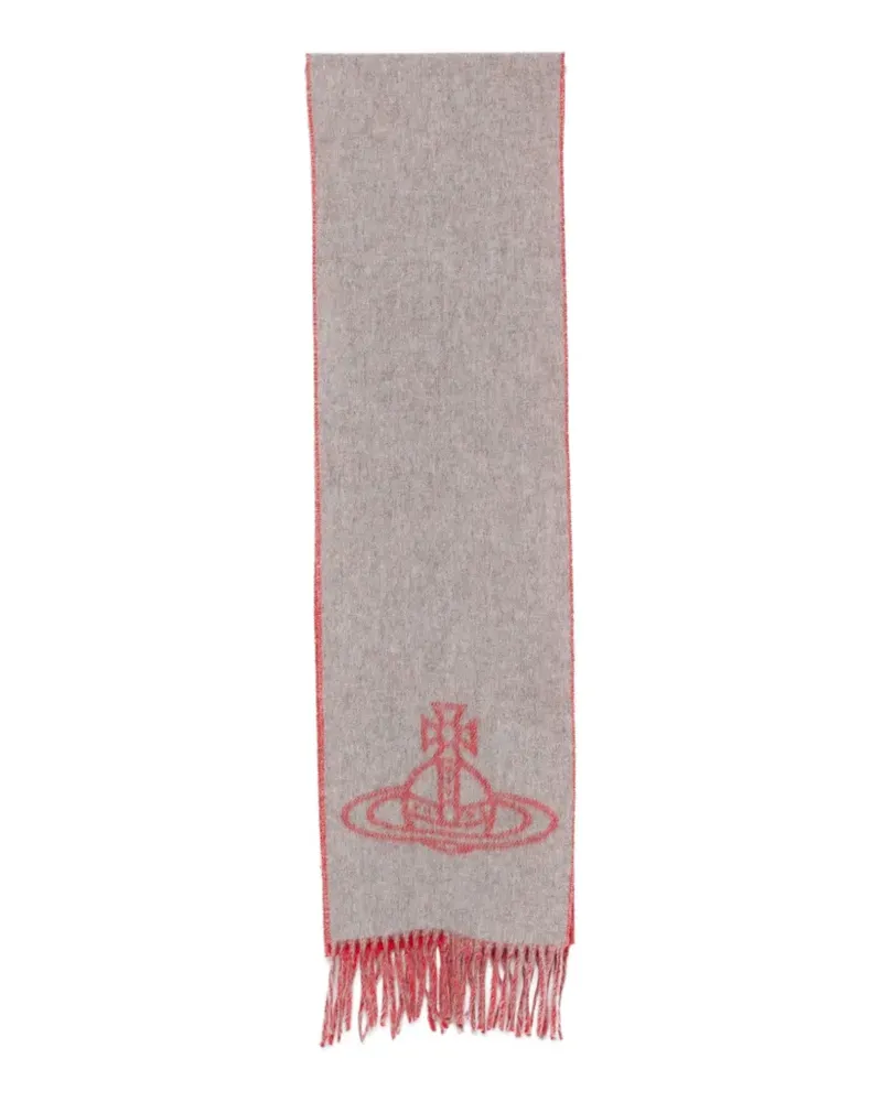 Vivienne Westwood Schal mit Orb-Intarsie - Grau Grau