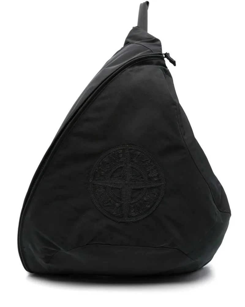 Stone Island Rucksack mit Kompass-Patch - Schwarz Schwarz