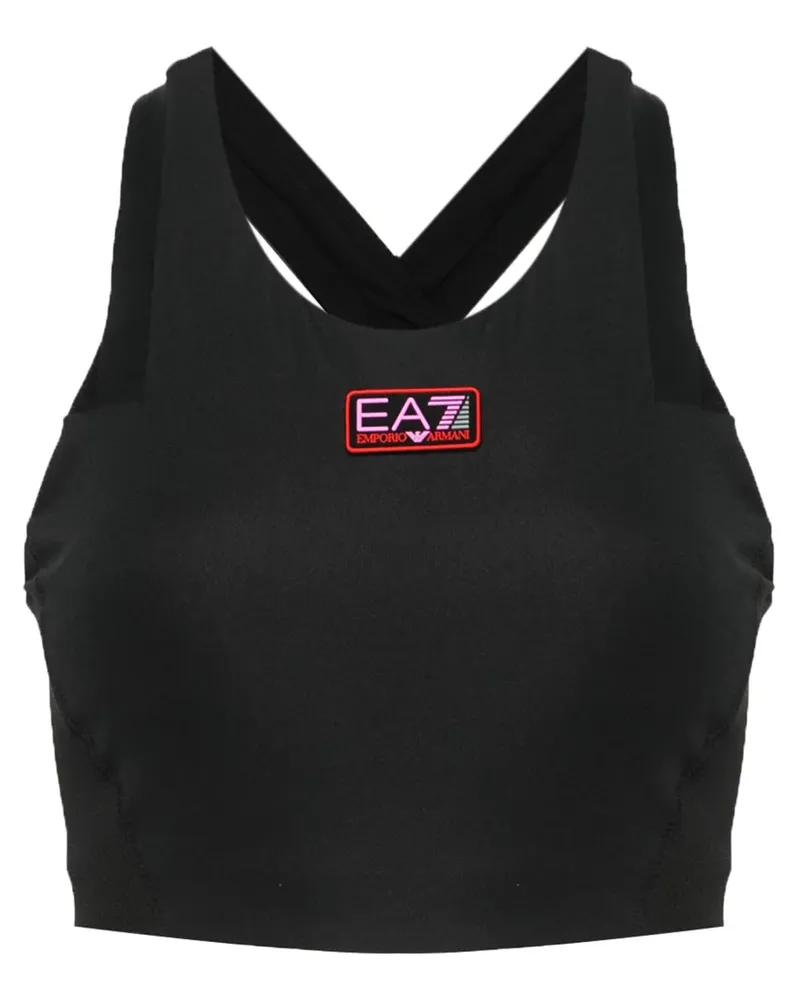 EA7 Sport-BH mit Logo - Schwarz Schwarz