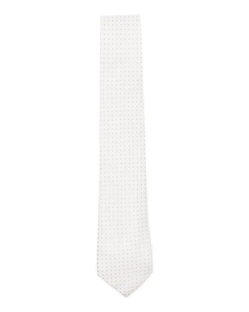 Canali micro-pattern tie - Weiß Weiß