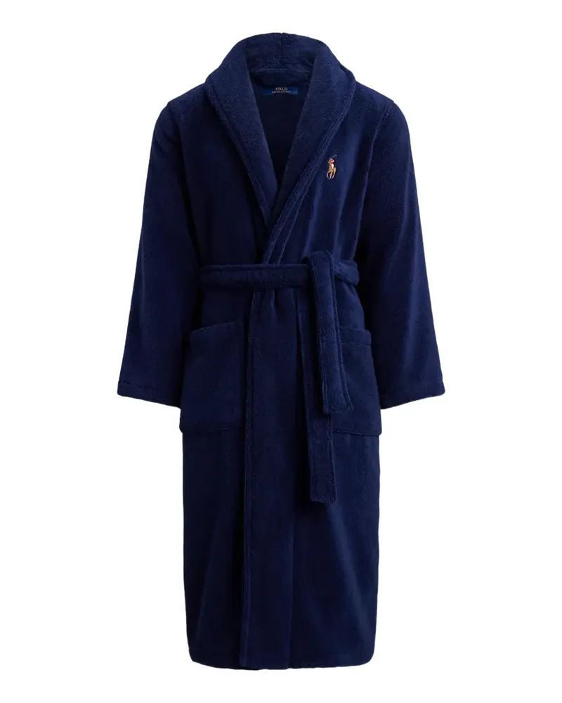 Ralph Lauren logo-embroidered robe - Blau Blau