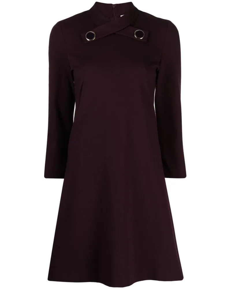 JANE Atelier Sophia Minikleid mit Knopfdetail - Violett Violett