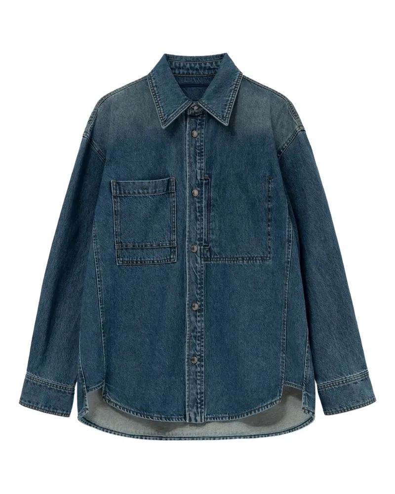 Wooyoungmi floral-print denim shirt - Blau Blau