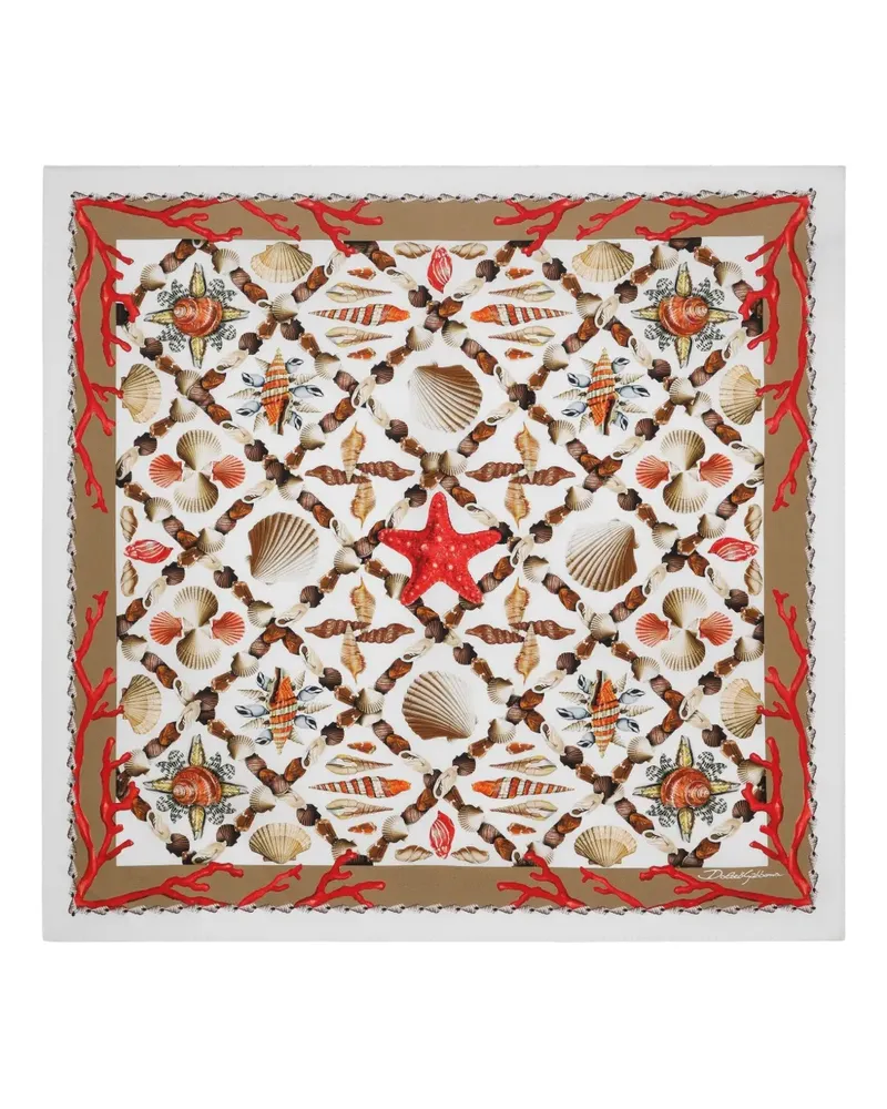 Dolce & Gabbana Schal aus Seide - Rot Rot