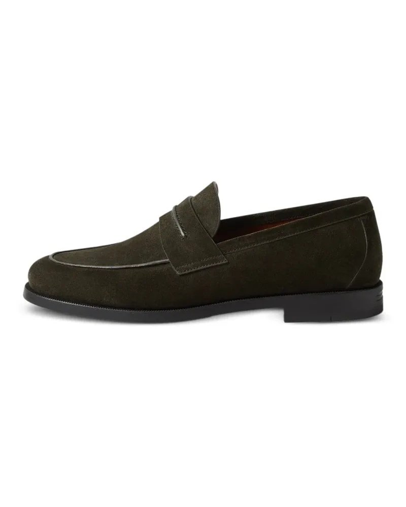 Ermenegildo Zegna Mokassins-Loafer aus Wildleder - Grün Grün