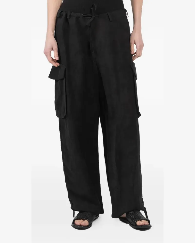 Masnada drawstring cargo pants - Schwarz Schwarz