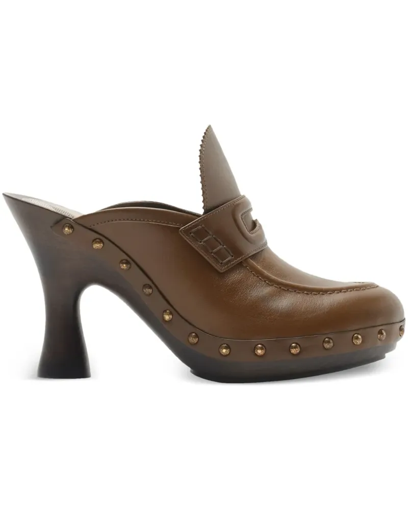 Burberry Potter Mules 111mm - Braun Braun