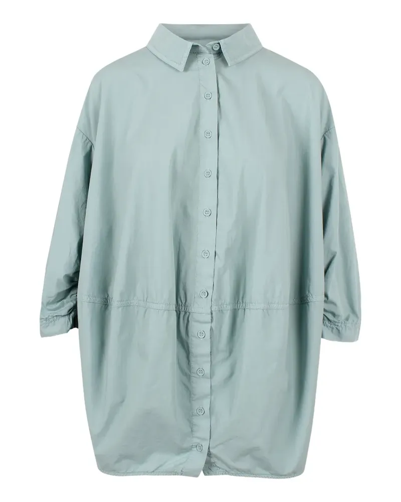 Black Label buttoned mini shirt dress - Blau Blau