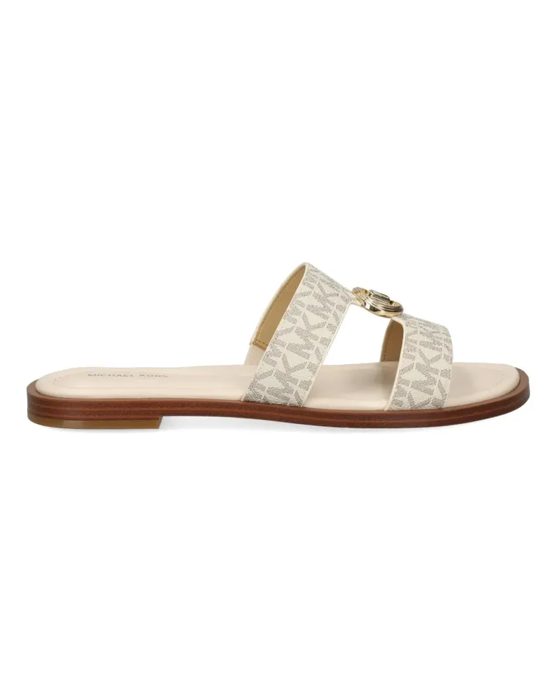 Michael Kors logo-plaque strap sandals - Nude Nude