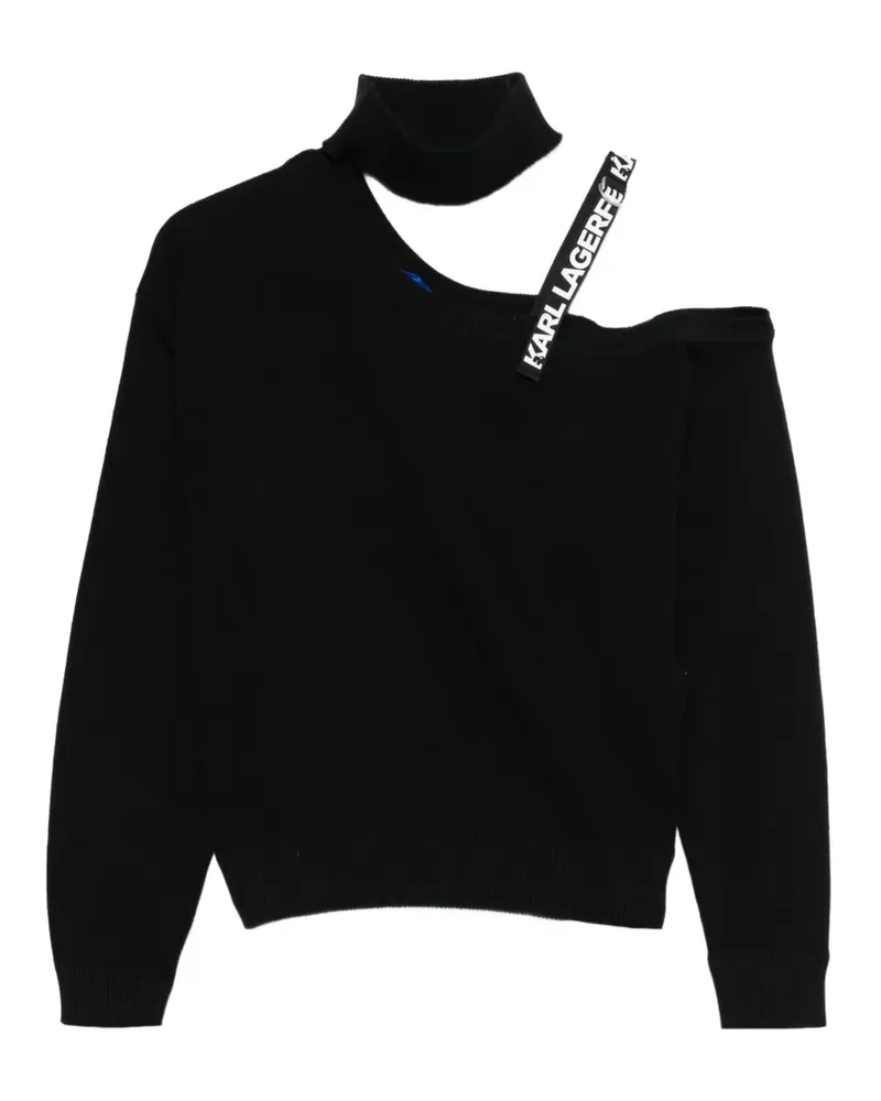 Karl Lagerfeld Pullover mit Cut-Out - Schwarz Schwarz