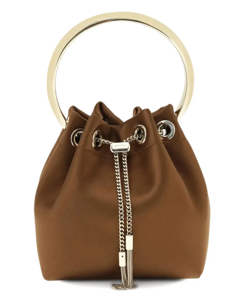Jimmy Choo Bon Bon ring-handle bucket bag - Braun Braun