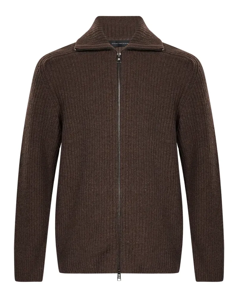 Tagliatore ribbed-knit zip-up cardigan - Braun Braun