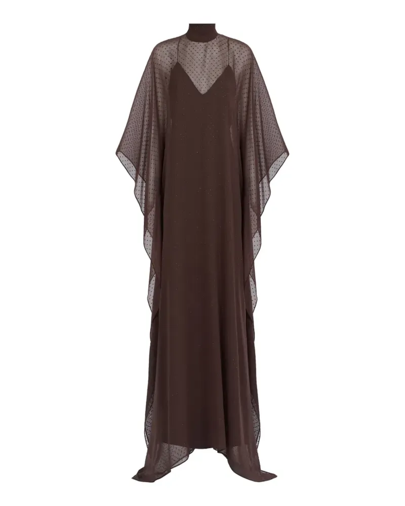 Taller Marmo Muscat Kaftan-Maxikleid mit Fil Coupé - Braun Braun