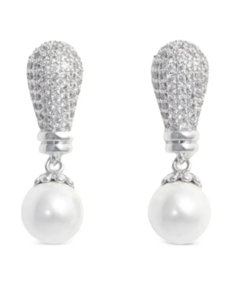 Self-Portrait Hängeohrringe mit Perle - Silber Silber