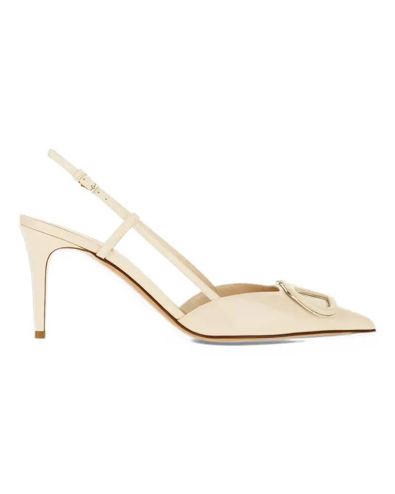 Valentino Garavani VLogo Signature Patent Leather Slingback Pump 80Mm - Nude Nude