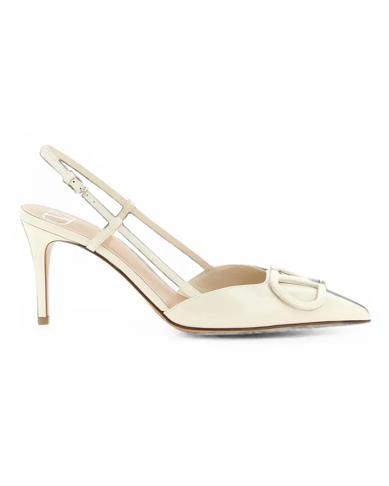Valentino Garavani VLogo Signature Patent Leather Slingback Pump 80Mm - Nude Nude