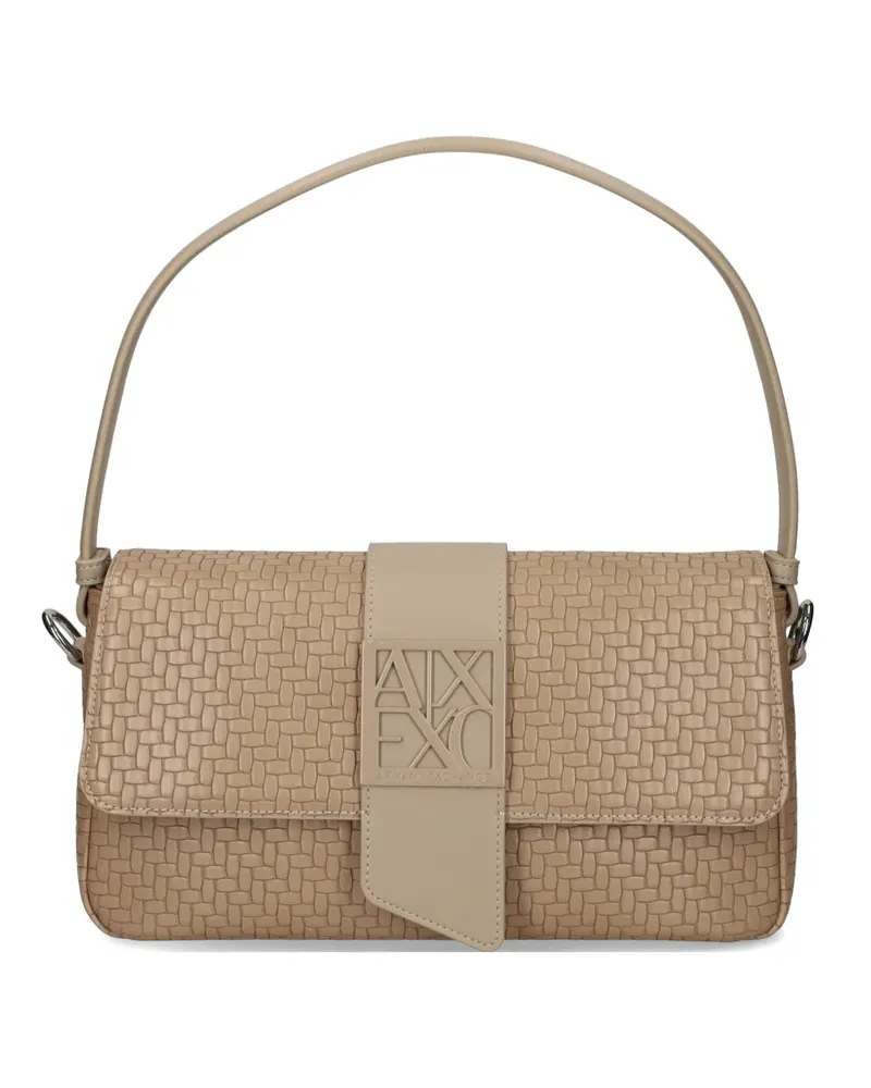 Armani Exchange woven-panel tote bag - Nude Nude
