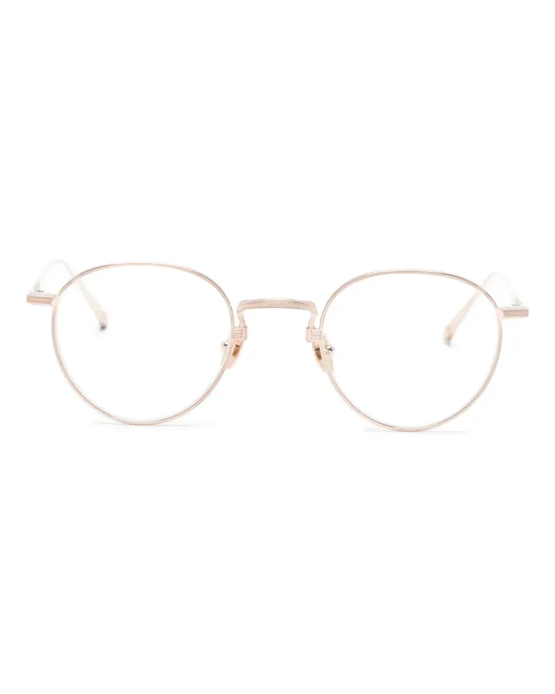 MATSUDA Gravierte Brille mit rundem Gestell - Gold Gold