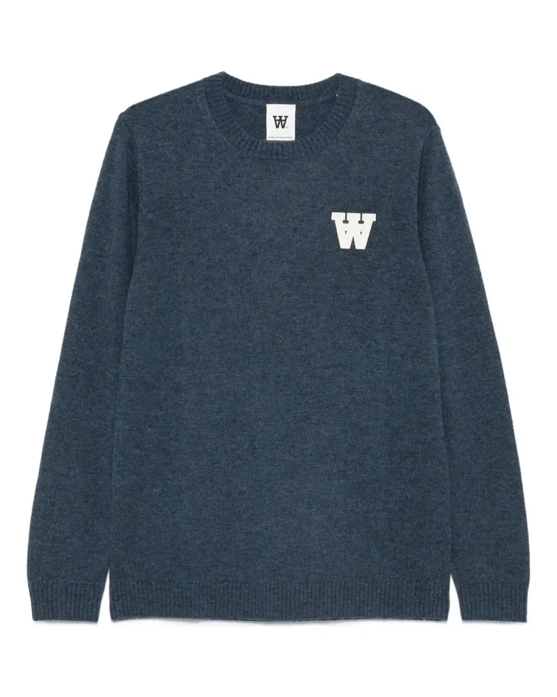 Wood Wood WWTay Pullover mit Logo-Print - Blau Blau