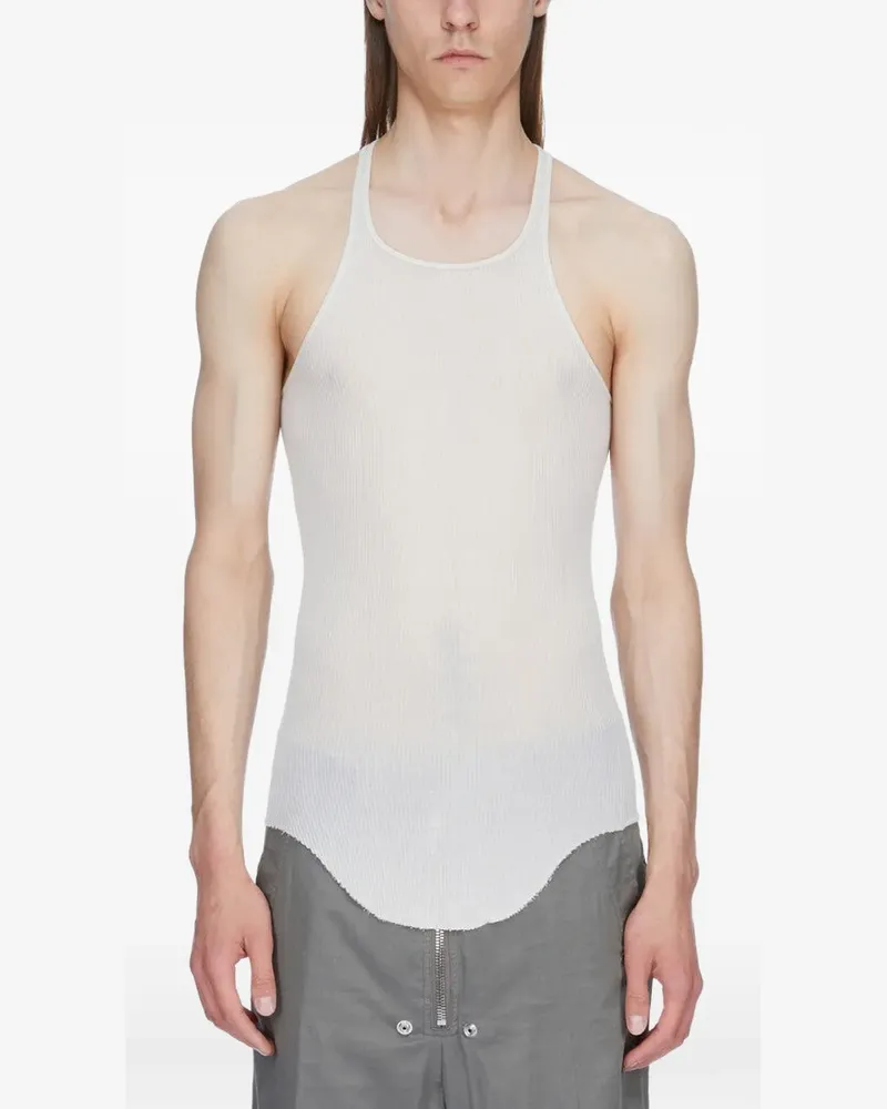 Rick Owens Gerippter Neckholder-Pullunder - Weiß Weiß