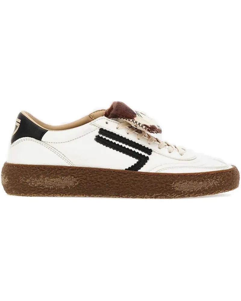 Puraai logo-print tab sneakers - Weiß Weiß