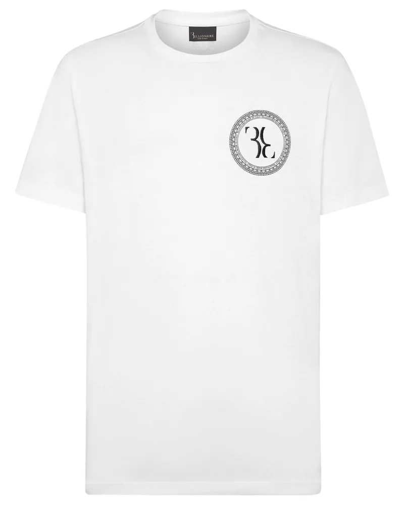 Billionaire T-Shirt mit Logo-Print - Weiß Weiß