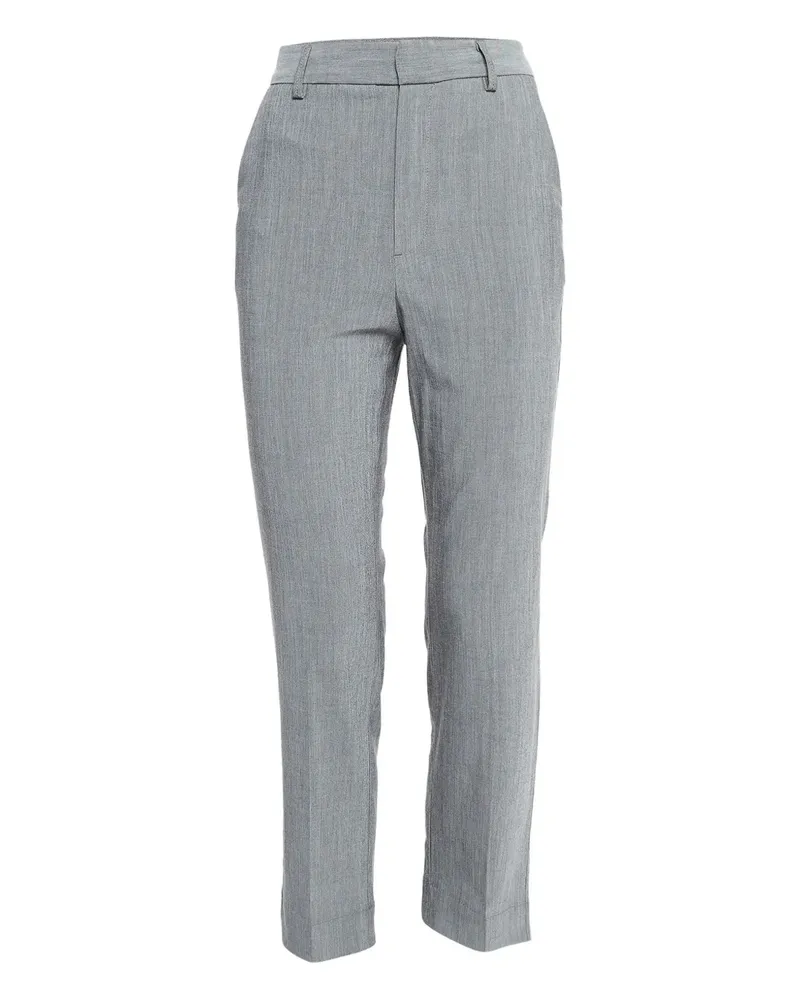 Ganni Straight-Leg-Hose mit hohem Bund - Grau Grau