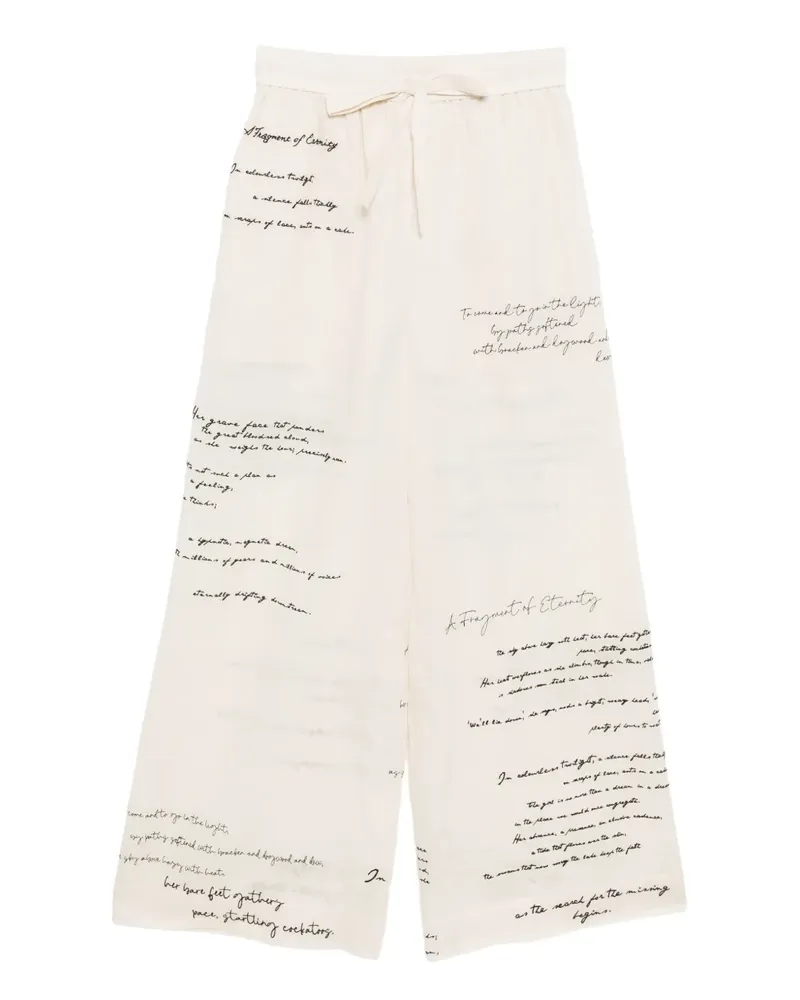 Zimmermann dream embroiderd pants - Nude Nude