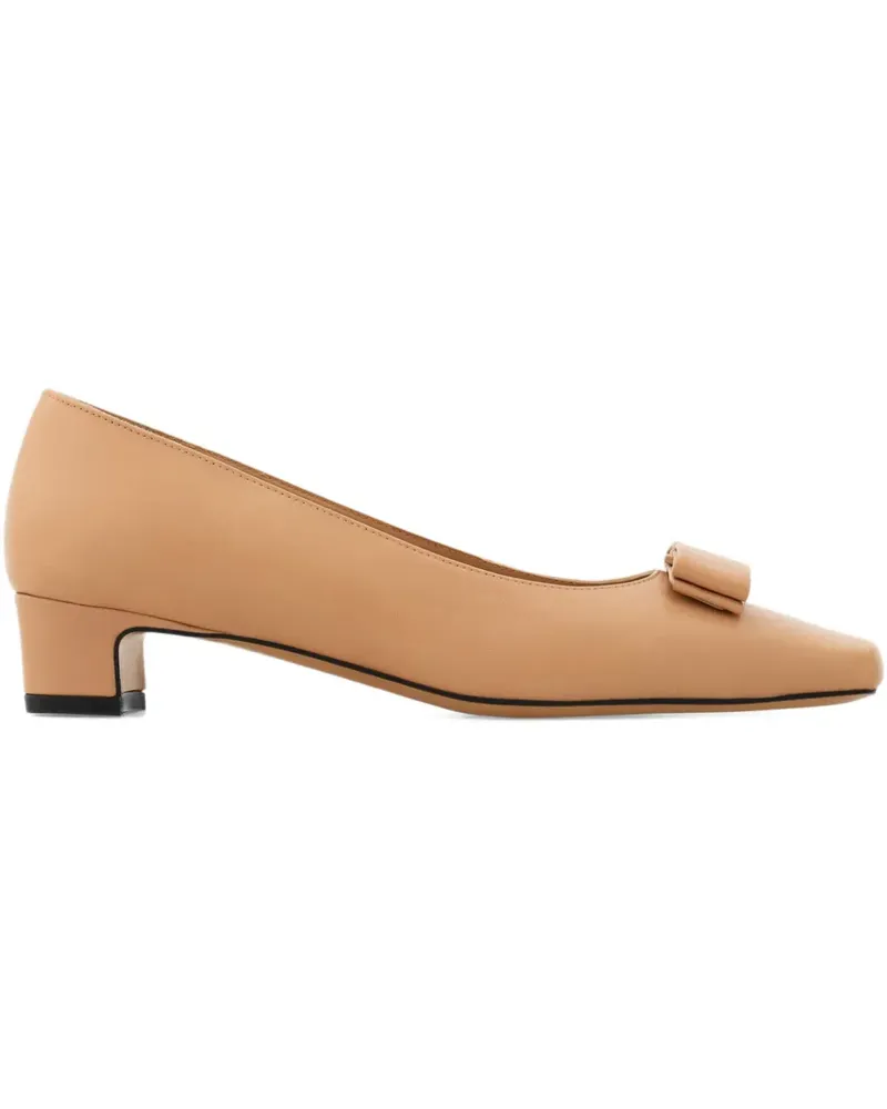 Ferragamo Iconic Pumps mit Schleife 30mm - Nude Nude