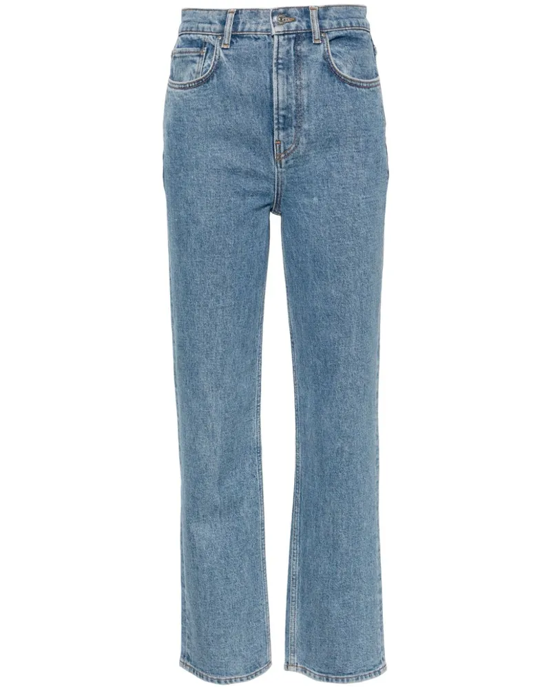 Claudie Pierlot Halbhohe Toto Straight-Leg-Jeans Blau