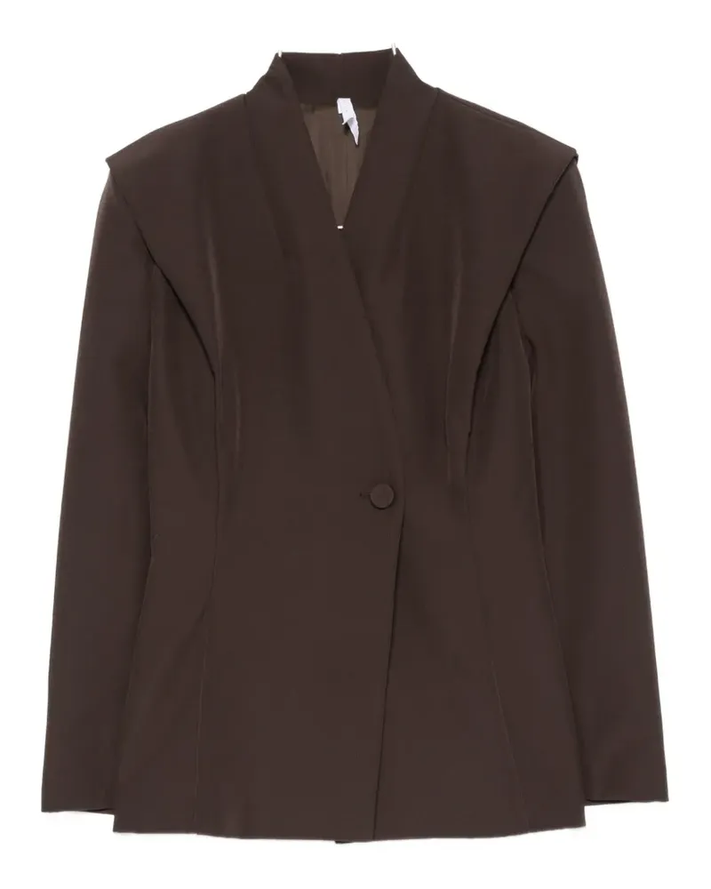 IMPERIAL Einreihige Jacke mit Schulterpolstern - Braun Braun