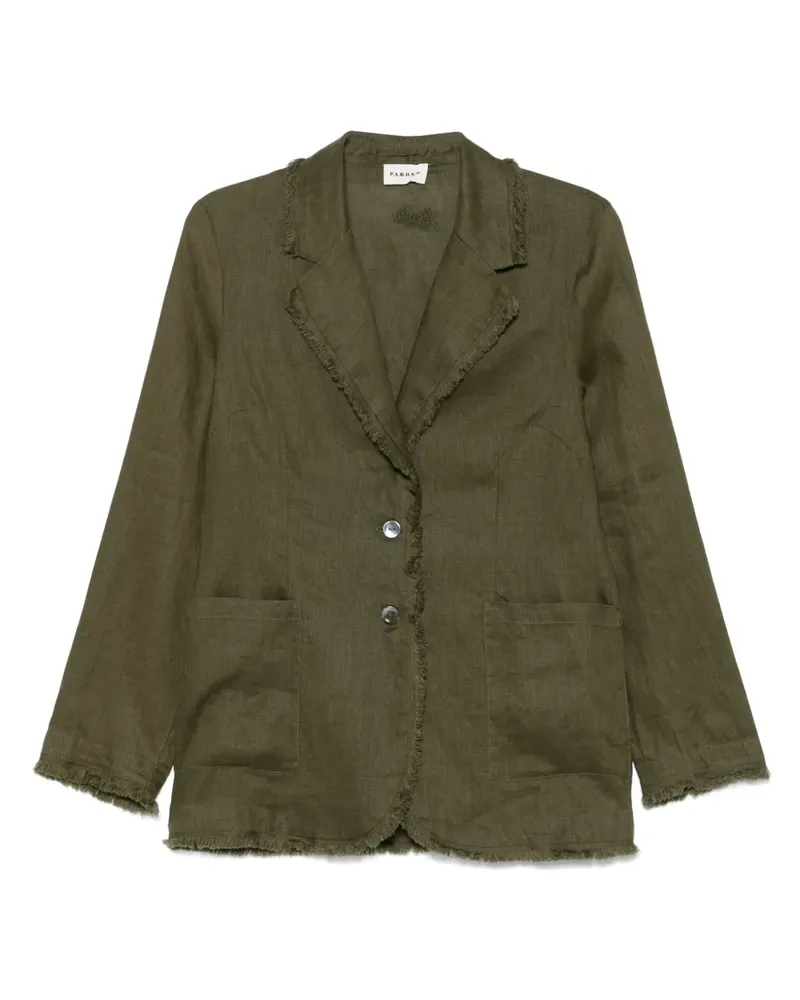 P.A.R.O.S.H. Ausgefranster Blazer - Grün Grün