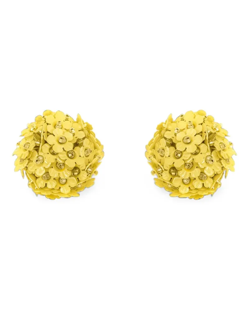 Oscar de la Renta Ohrclips im Bommel-Style - Gelb Gelb