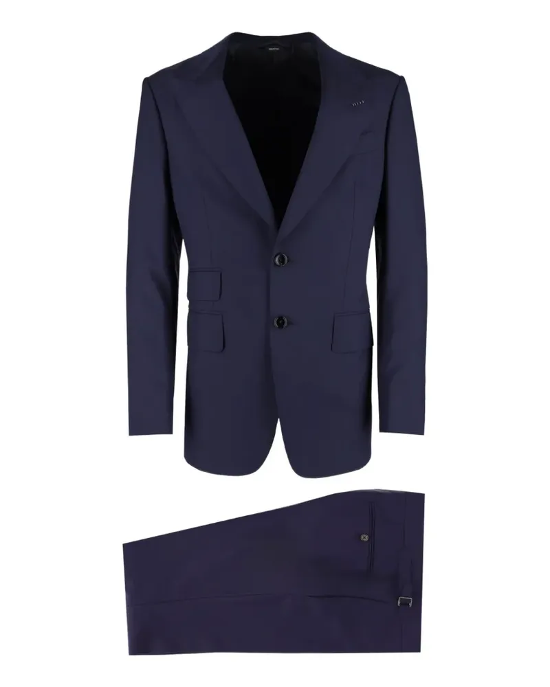 Tom Ford Anzug mit steigendem Revers - Blau Blau