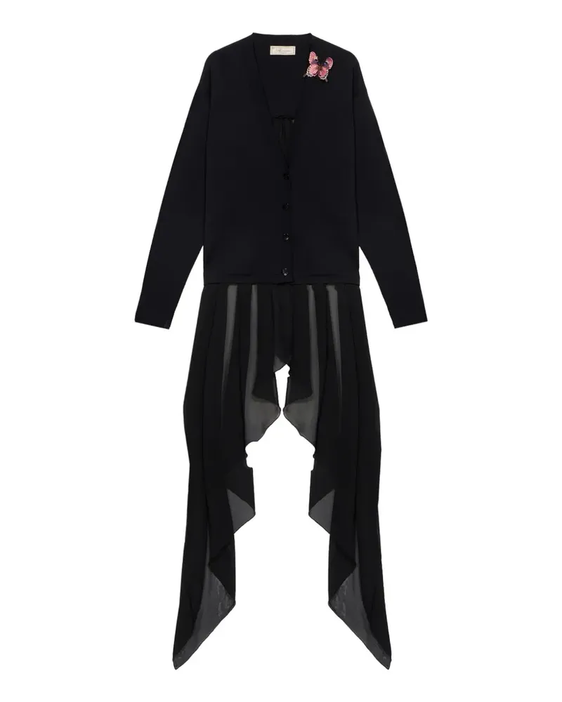 Blumarine Cardigan mit Schmetterling-Applikation - Schwarz Schwarz
