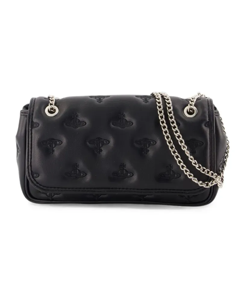 Vivienne Westwood Schultertasche mit Orb-Steppung - Schwarz Schwarz