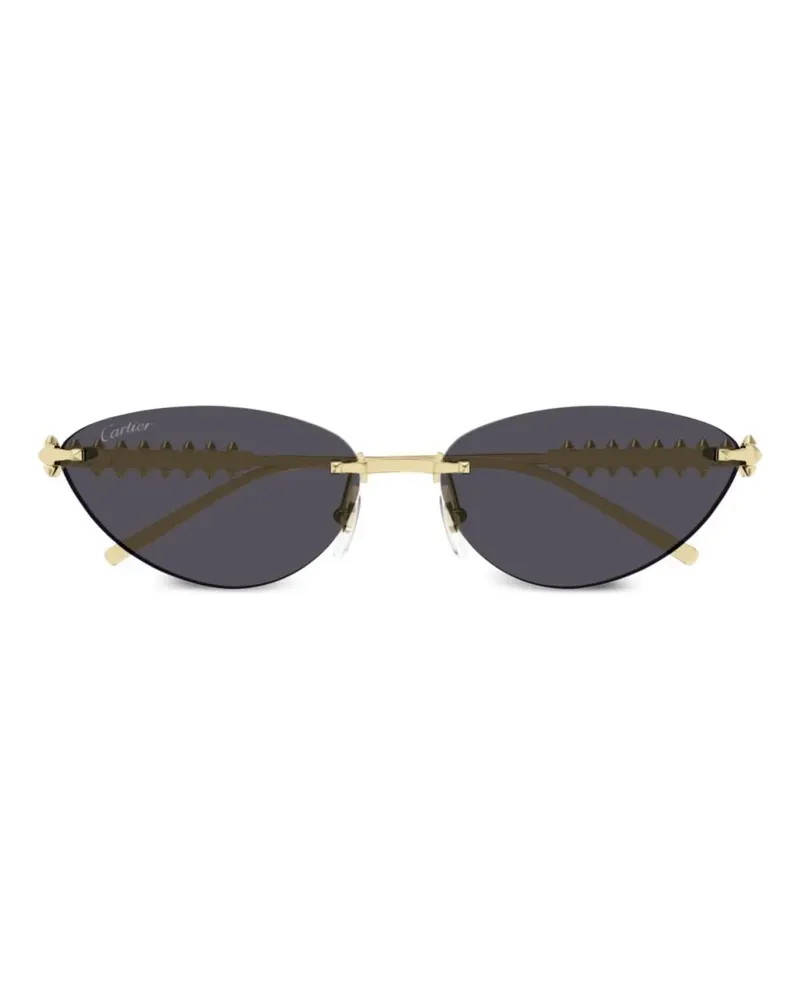 Cartier Sonnenbrille mit geometrischem Gestell - Gold Gold
