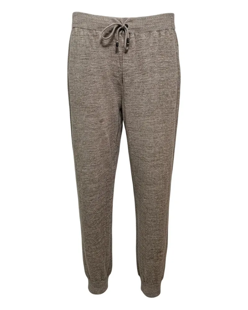 Brunello Cucinelli drawstring knitted track pants - Nude Nude
