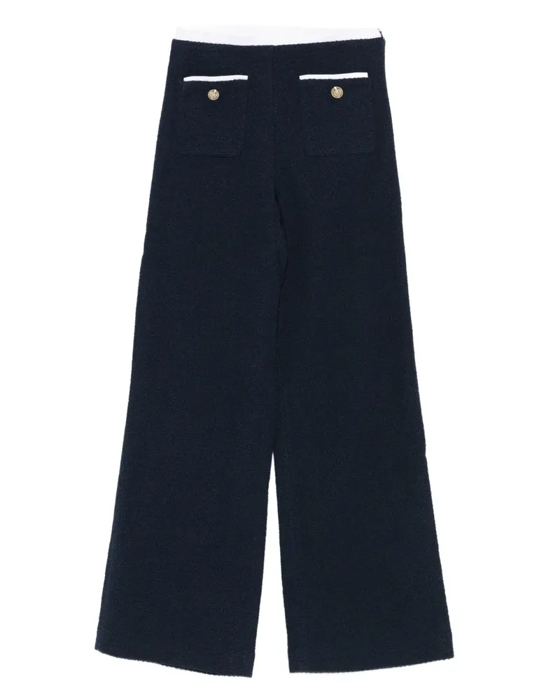 Maje Gerade Hose aus Tweed - Blau Blau