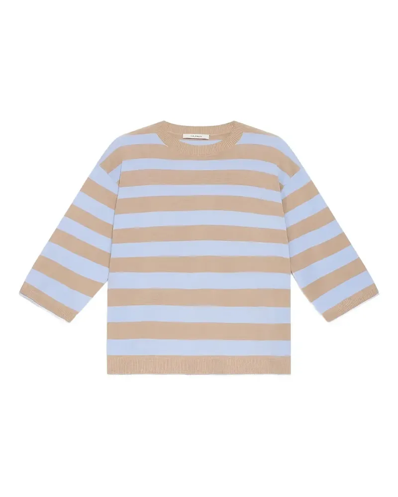 Maliparmi striped three-quarter sleeve T-shirt - Nude Nude